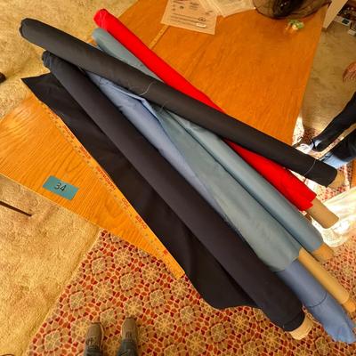 Rolls of fabric