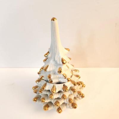 Lot #38  Vintage Christmas Tree Stackable Lighter/Ashtray Set - scarce