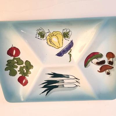 Lot #44  Mid Century Crudite Platter