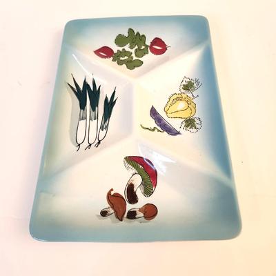 Lot #44  Mid Century Crudite Platter