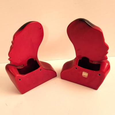 Lot #53D  Pair of 2 Wild Mid Century Moden Wall Pockets