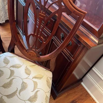 mahogany dining table and chairs
