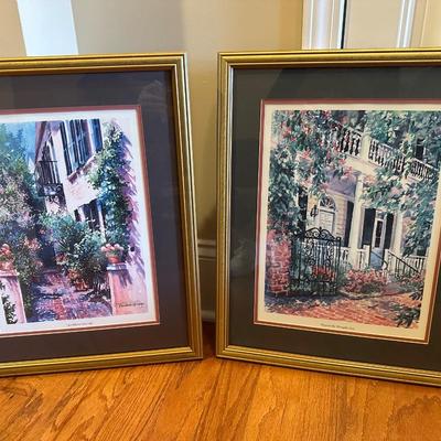 alice stewart grimsley framed charleston print pair