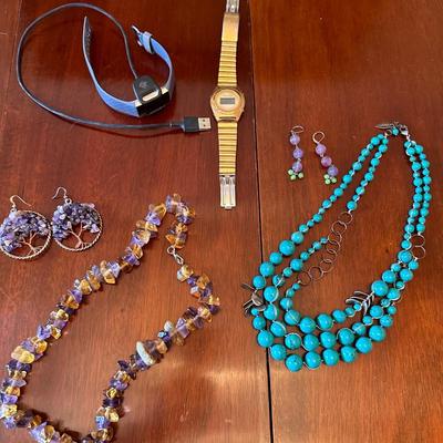 costume jewelry, fitbit lot