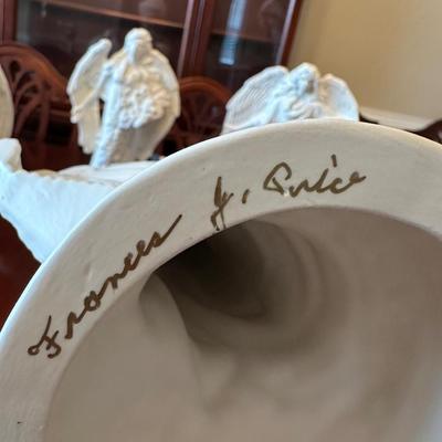4 local artist signed angel statues