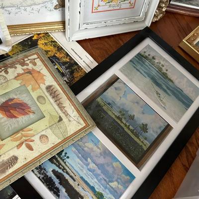 picture frame, framed small art lot 