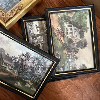 picture frame, framed small art lot 
