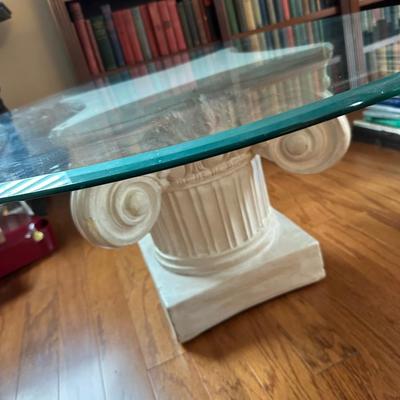 glasstop coffee table 