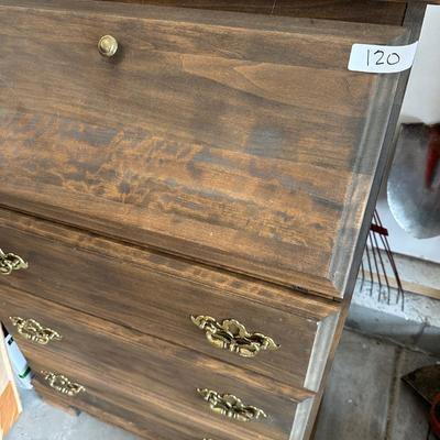 vintage drop front secretary 