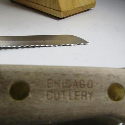 Assorted Cutlery and Wood Blocks- Chicago Cutlery, Hessler, Old Hickory
