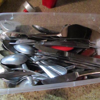 Collection of Kitchen Utensils and Flatware