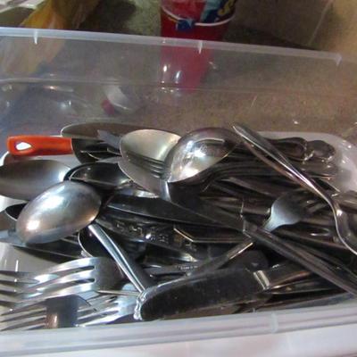 Collection of Kitchen Utensils and Flatware