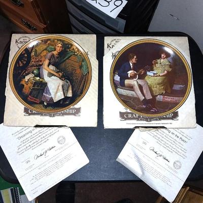 TWO CRAFTSMANSHIP COLLECTOR PLATES WITH CERTIFICATE OF AUTHENTICITY