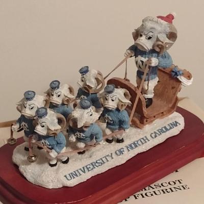 University of North Carolina Tarheels Mascot Santa's Sleigh with Box