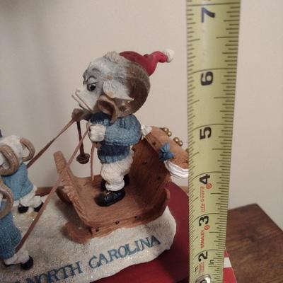 University of North Carolina Tarheels Mascot Santa's Sleigh with Box