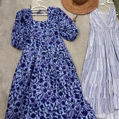 614 Universal Thread, Max Studio, Summer Dress Lot with Straw Hat