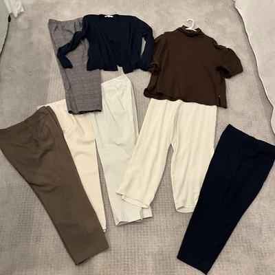 627 Large Lot of Ladies Pants and Tops Eileen Fisher, Loft, J.Jill, Investments