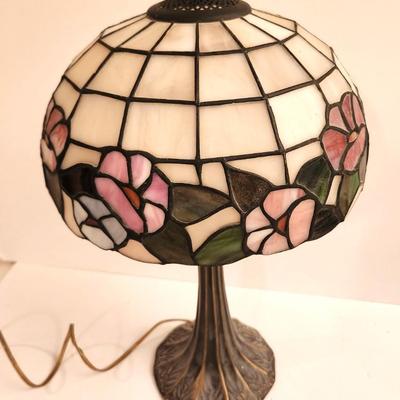 Lot #60  Stained Glass Style Table Lamp - works