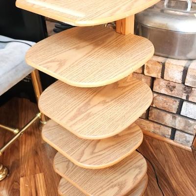 Lot #81 Vintage 1980's Tiered Table - 6 sheleves
