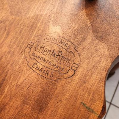 Lot #87 Vintage Colonial Style Dining Table and Chairs - 1970's
