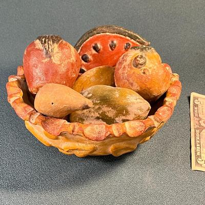 RUSTIC TERRA COTTA CAMPO STYLE BOWL OF FRUIT