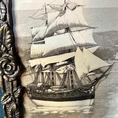 3-D METAL FLORAL SELF STANDING PICTURE FRAME 