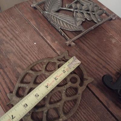 Collection of Cast Metal Trivets Choice A
