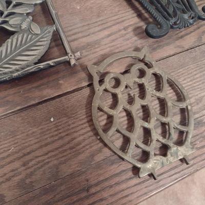 Collection of Cast Metal Trivets Choice A