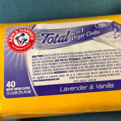 ARM & HAMMER LAVENDER & VANILLA SCENTED DRYER CLOTHS NEW IN PKG. 40 COUNT