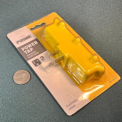 "POWER TAP" ELECTRIC POWER PLUG  TURNS ONE PLUG INTO THREE  OUTDOOR RATED