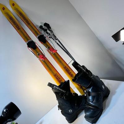 K2 "WORK STINX" TELEMARK SKIS, GARMONT BOOTS & POLES SET