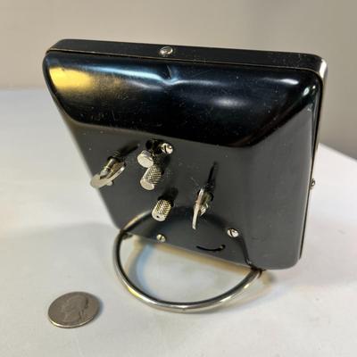 COOL VINTAGE ART DECO BLACK & WHITE ALARM CLOCK