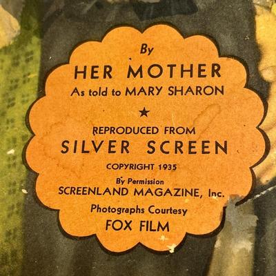 "HOW I RAISED SHIRLEY TEMPLE, BY HER MOTHER" BOOK