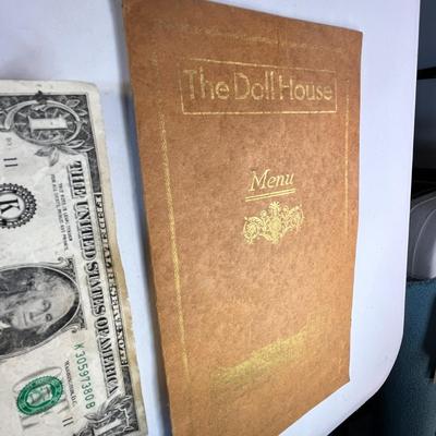 OLD "THE DOLL HOUSE" RESTAURANT MENU 1513 S. MAIN ST SALT LAKE CITY