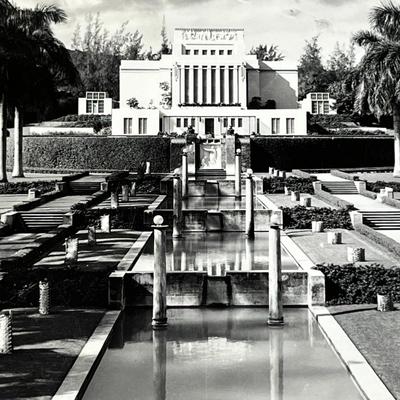 NICE 5" X 7" HAWAIIAN L.D.S. TEMPLE VINTAGE GLOSSY PHOTO