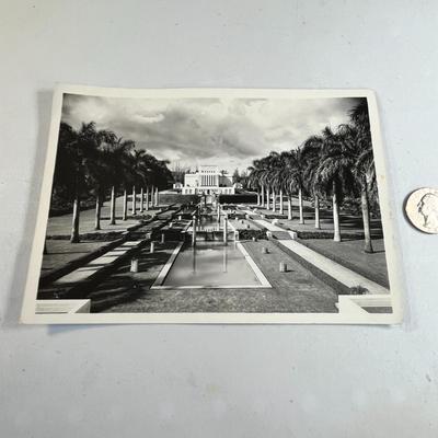 NICE 5" X 7" HAWAIIAN L.D.S. TEMPLE VINTAGE GLOSSY PHOTO