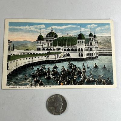 OLD TIME COLORED SALTAIRE PHOTO POSTCARD