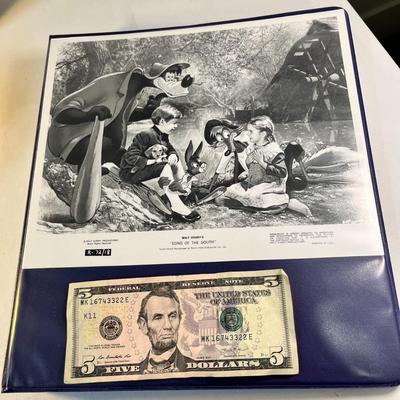 SONG OF THE SOUTH ORIGINAL DISNEY 8" x 10" GLOSSIES  BINDER HAS 9 PHOTOS