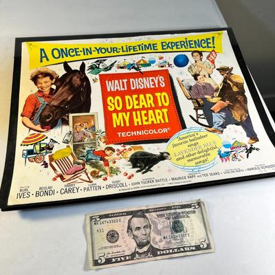 LOBBY CARDS SET DISNEY's "SO DEAR TO MY HEART" ORIGINAL 11" x 14" SET OF 9 IN BINDER