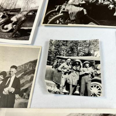 OLD TIME CARS & PEOPLE PHOTOS CIRCA 1920's  6 PIECES