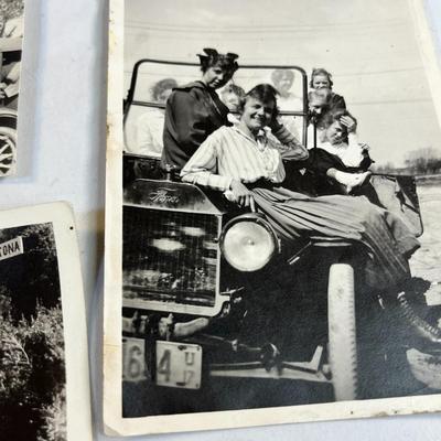 OLD TIME CARS & PEOPLE PHOTOS CIRCA 1920's  6 PIECES