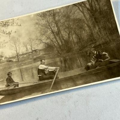 EARLY OUTDOORS HUNTING CANOEING PHOTOS X 4