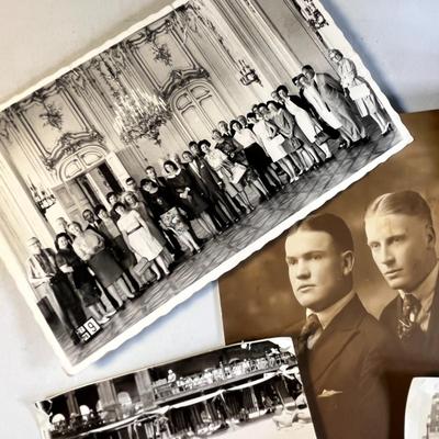 ASSORTMENT OF VINTAGE PHOTOS DIFFERENT THEMES 9 COUNT