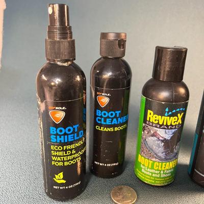 ASSORTMENT OF WORK BOOT CLEANER PRODUCTS 7 COUNT