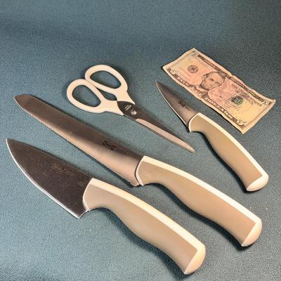 4 PIECE IKEA KITCHEN KNIFE, SCISSORS SET