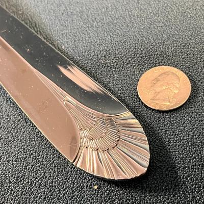 VERY LONG HANDLED FANCY SLOTTED SERVING SPOON