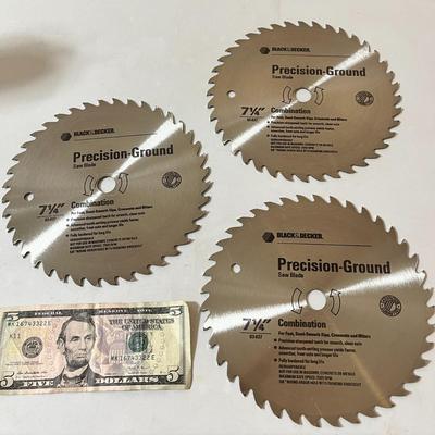 SET OF 3 PRECISION GROUND COMBINATION SAW BLADES 7-1/4" BRAND NEW