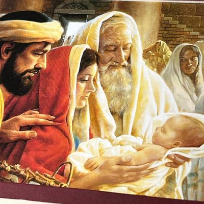 PRINT OF BABY JESUS PRESENTED AT TEMPLE PAINTING by GREG OLSEN?