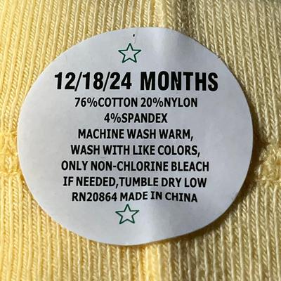 NEW IN PACKAGE YELLOW BABY TIGHTS SIZE 12/18/24 MONTHS