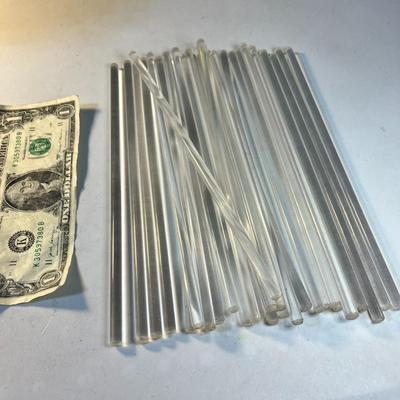 29 1/4" CLEAR PLASTIC RODS
